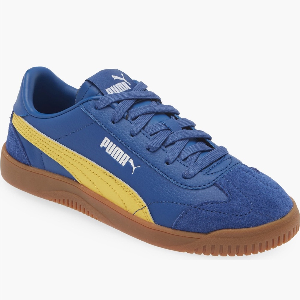 Puma Youth 5V5 Blue and Yellow Sneakers